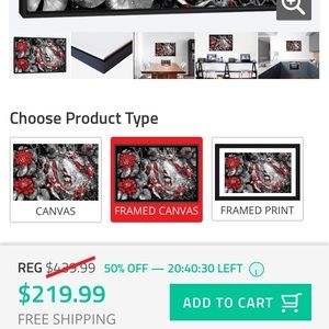 “9 Kois” Canvas Painting By Marine Loup Brand New.